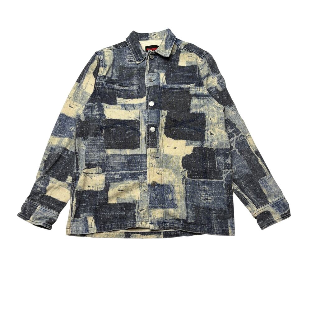 Pleasures Boro Work Jacket Men's Small Indigo Retro Streetwear